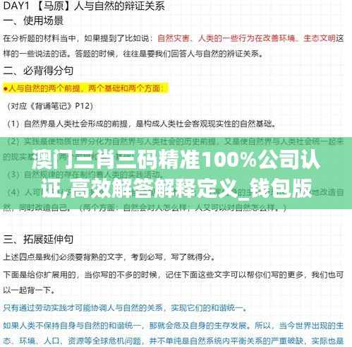 澳门三肖三码精准100%公司认证,高效解答解释定义_钱包版10.807