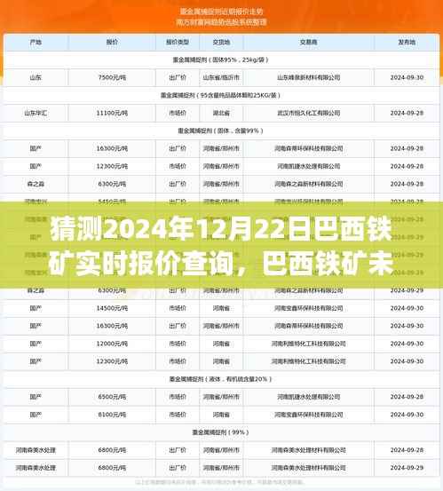 2024年12月22日巴西铁矿实时报价预测与展望,未来走势及市场分析