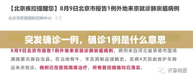 突发确诊一例,确诊1例是什么意思